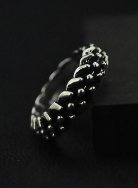 复古泰银原创《龙鳞》做旧戒指