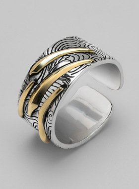 复古流星戒指男潮流个性分金食指