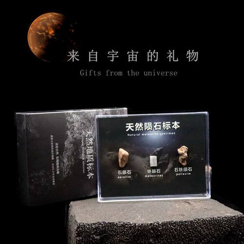 西北非镍铁球粒橄榄石天然陨石原石天铁星星儿童天文科普标本礼物 - 图0