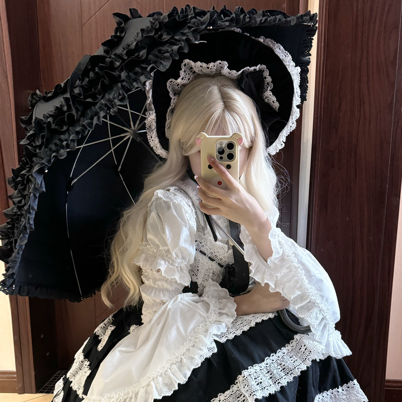 2025新日系lo伞洛丽塔花嫁少女心公主伞轻舞蕾丝哥特lolita晴雨伞,淘宝优惠券,粉丝福利购,淘宝优惠卷