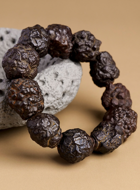 天然黑金刚石原矿男士手链