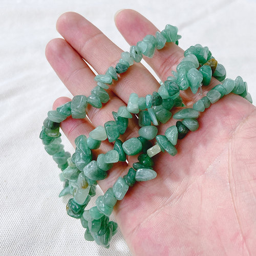 天然矿物水晶带孔粉紫白黄草莓晶碎石半成品DIY手链串珠配件现货 - 图1