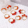 Agate ring niche unique ring women new Chinese style