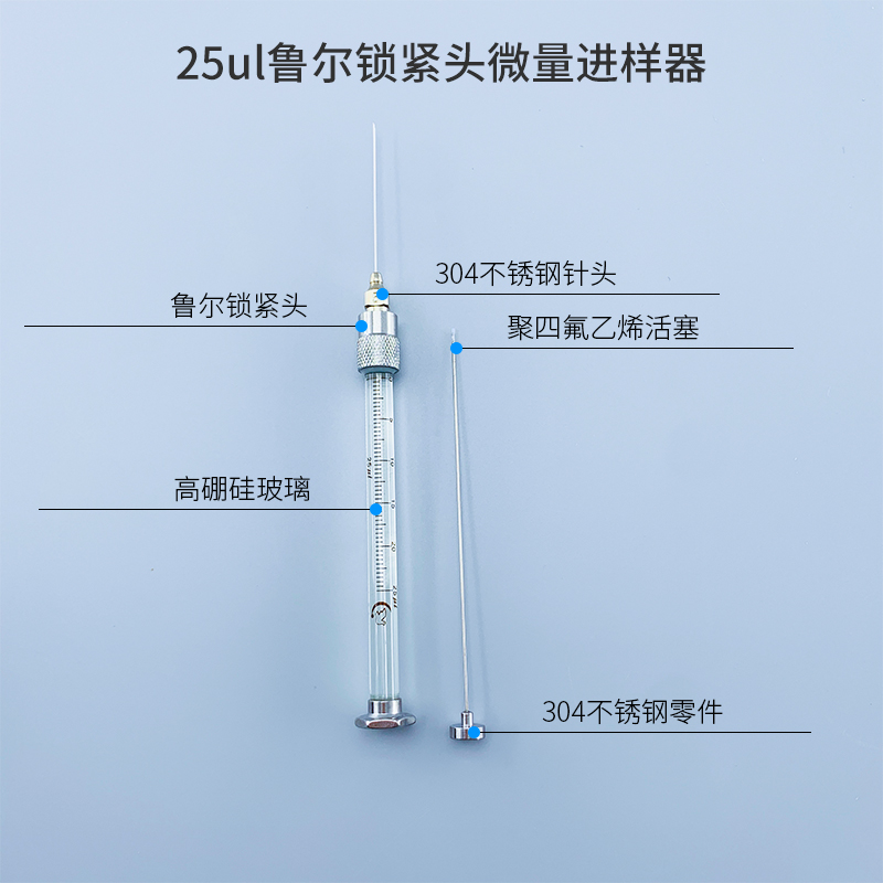 25ul50ul100ul微升鲁尔锁紧头微量进样器气液相色谱进样针注射器 - 图1