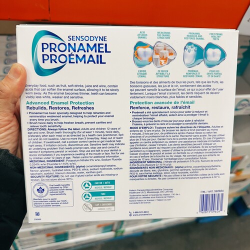 新包装加拿大邮 SENSODYNE Pronamel舒适达访蛀固齿抗酸牙膏4支 - 图0