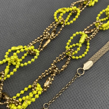 欧美外贸饰品时尚百搭项链女多款颜色耳环耳钉耳饰项链毛衣链QQ02