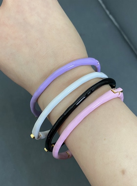 欧美外贸饰品夸张手链女多款手链手饰手链手镯手链CH手镯开口珐琅