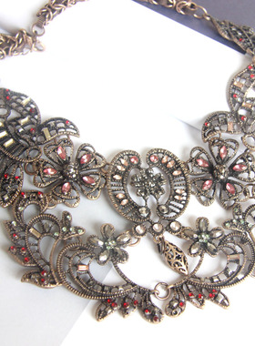 宝贝王瑞日韩复古烧金做旧项链