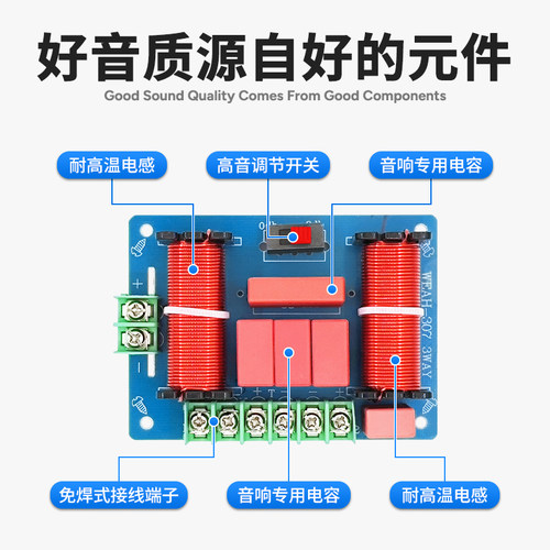 高低低3单元音箱专用分频器 发烧级音质可调1高2低音响三分频器 - 图3