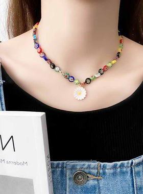 多巴胺彩色项链女琉璃不掉色