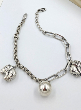 纯银小象ins日韩风饰品时尚手链