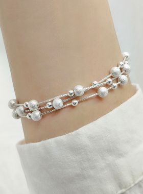 S999纯银手链三生三世转运珠手串