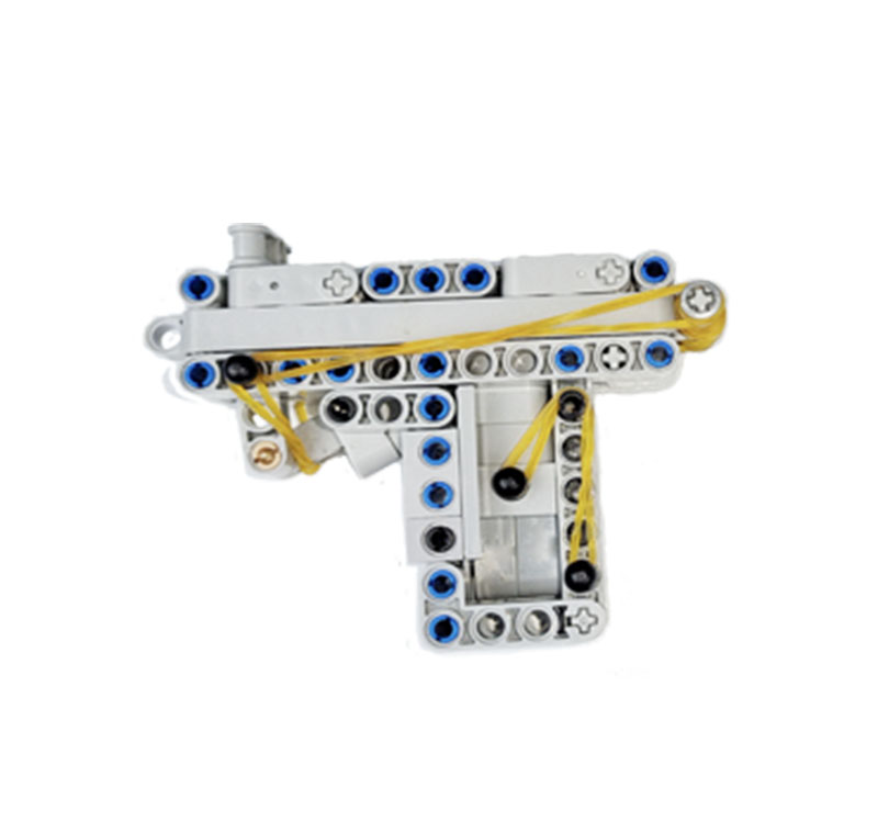 兼容乐高积木枪皮筋枪拼插可发射枪男孩组装玩具模型小颗粒拼装