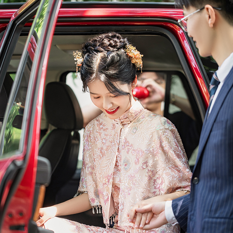 苏爱|芷若 旗袍敬酒服女新娘结婚新中式婚服订婚领证改良气质礼服