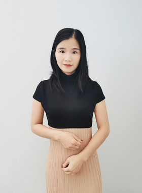 春秋冬季纯棉韩国新款套头假领子