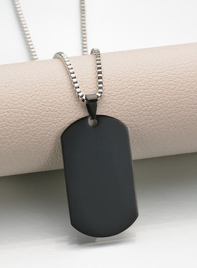 个性定制军牌盒子链钛钢定制