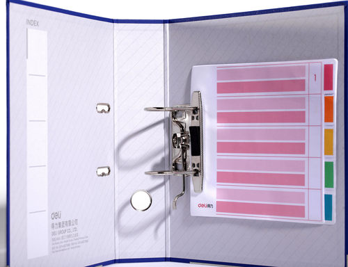 得力5481文件夹活页 A4快劳夹2孔 3寸打孔夹 文件资料夹 - 图0