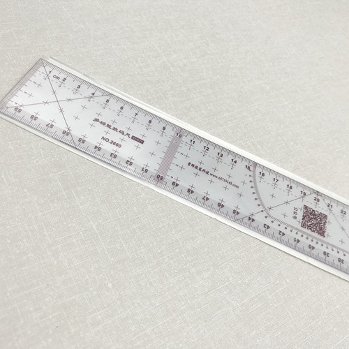 象山曹晖正品 多功能放码尺60厘米英寸双用 打版制版A2560直尺子 - 图1