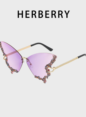 2026新款防紫外线大框镶钻太阳镜