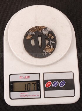 龙泉世剑 全新双色牡丹 合金刀镡 通用刀剑配件刀镡  日本装具