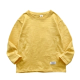 Детский лонгслив, осенняя хлопковая детская футболка подходит для мужчин и женщин для отдыха, круглый воротник, подходит для подростков