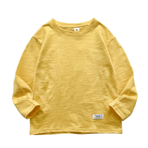 Детский лонгслив, осенняя хлопковая детская футболка подходит для мужчин и женщин для отдыха, подходит для подростков