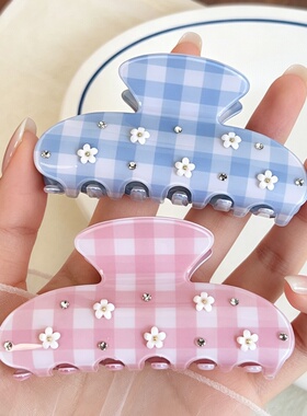 Minimalist Hair Claw Clip Rhinestone Flower Fish for Women