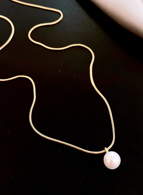 法式简约珍珠项链轻奢小众