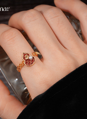 新中式锆石滴油葫芦戒指