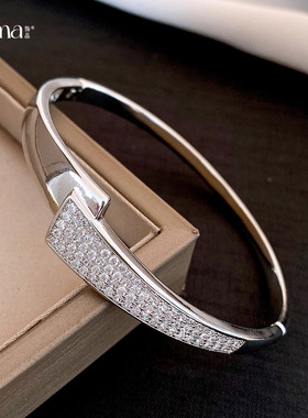 欧美跨境锆石不对称交叉手镯