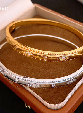 满钻半圈锆石手镯女冷淡风小众