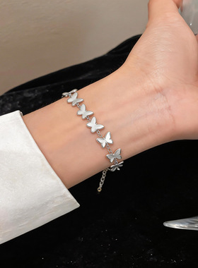 贝母蝴蝶抽拉式手链轻奢感