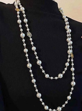 欧美跨境多层叠戴风花朵项链