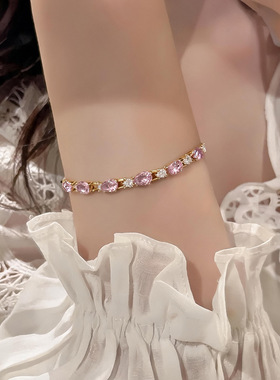 锆石爱心手链甜美风手环