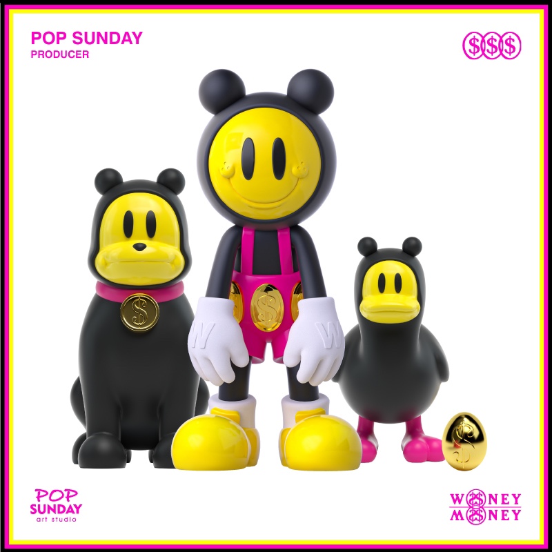 POP SUNDAY有钱仔-游手好闲Woney招财潮玩礼物艺术手办摆件收藏 - 图1