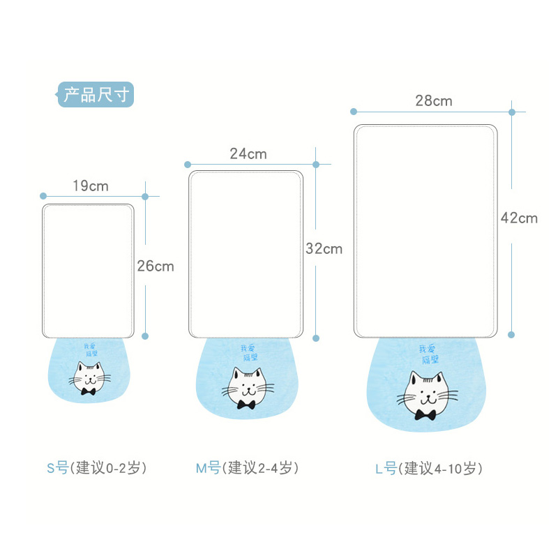 云儿宝贝儿童吸汗巾纯棉婴儿垫背巾纱布5层5条装宝宝隔汗巾夏季-图2