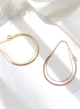 不掉色ins风小众简约高级女手镯