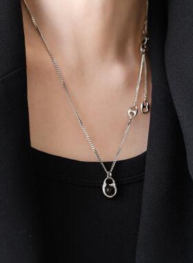 天然虎眼石圆球抽拉长款项链