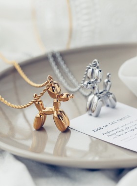 气球狗长时尚网红潮感不掉色项链