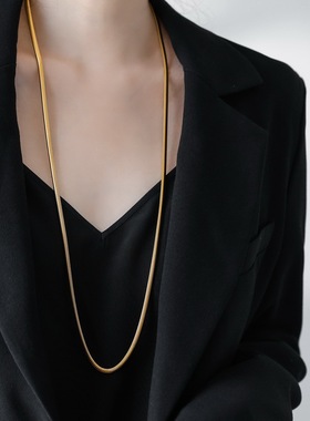 意大利进口镀18K金蛇骨链不掉色