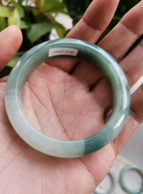 a货冰种飘花翡翠手镯