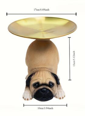 乔迁之喜礼物送人实用入户玄关鞋柜可爱狗钥匙摆件桌面托盘装饰品