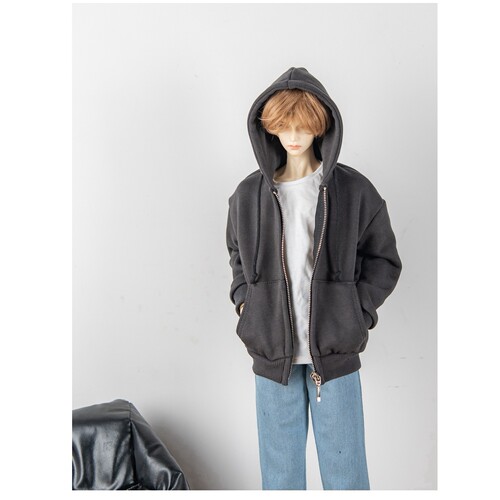 bjd娃衣 灰色运动衫 四分3分68 73 ID75 77壮叔男女娃衣 - 图1