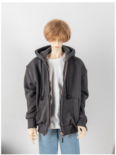 bjd娃衣 灰色运动衫 四分3分68 73 ID75 77壮叔男女娃衣 - 图0