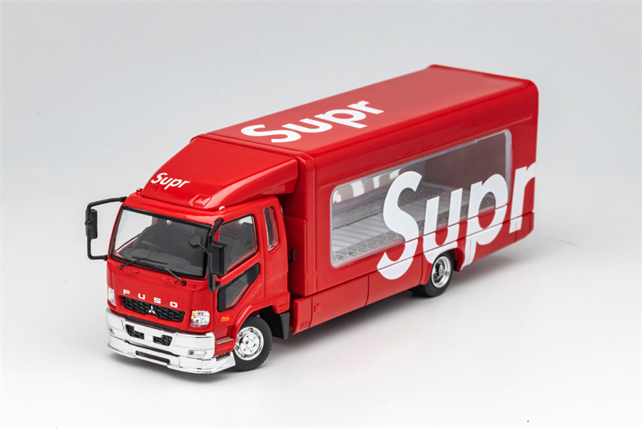 现货|Mitsubishi Fuso Outriggers Raised Truck GCD 1/64 车模型 - 图0