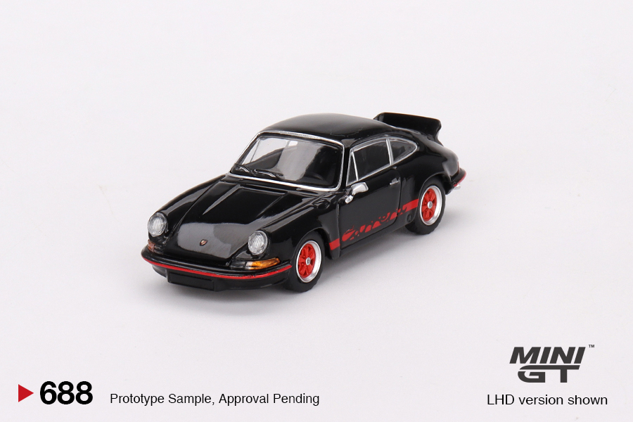 现货|Carrera RS 2.7 Black Red Livery MINIGT 1/64 911车模型-图1