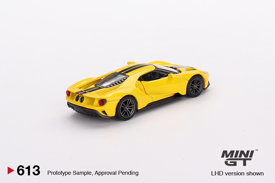 预订|Ford GT Triple Yellow 黄色黑条纹 MINIGT 1/64 福特车模型 - 图0