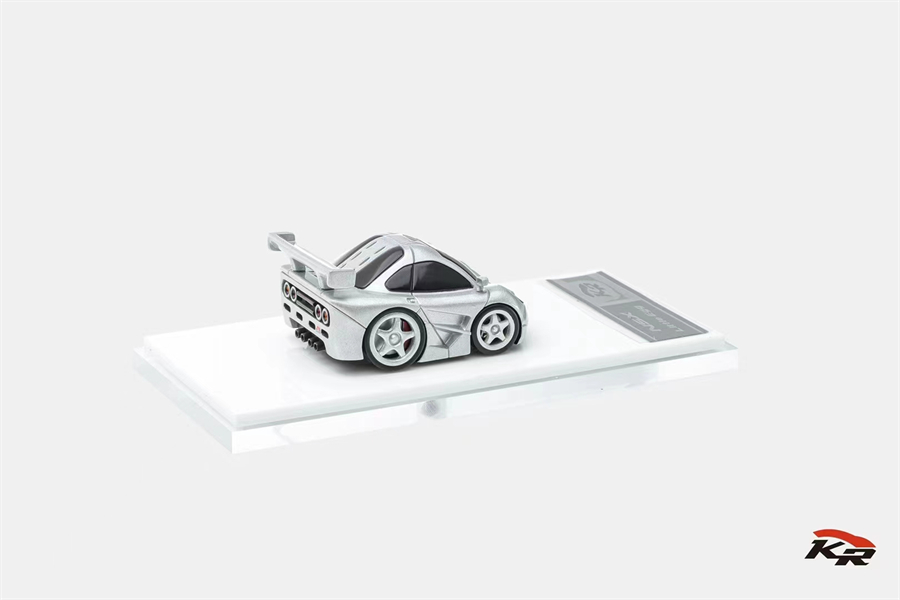 预订|McLaren F1 LM银色 KR 1/64迈凯伦Q版迷你蛋蛋车模型树脂-图1