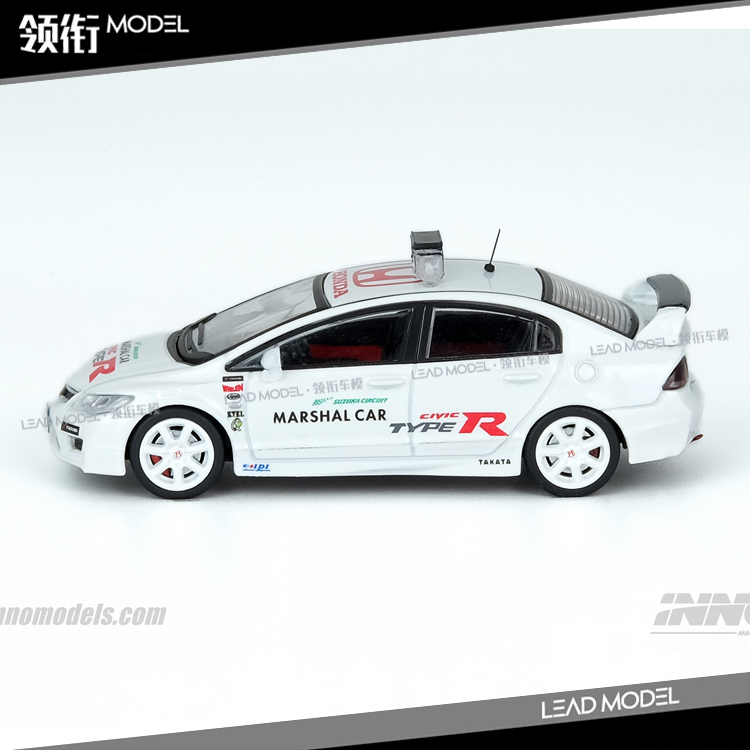 现货|INNO 1:64本田思域 CIVIC Type|R FD2安全车模型-图3