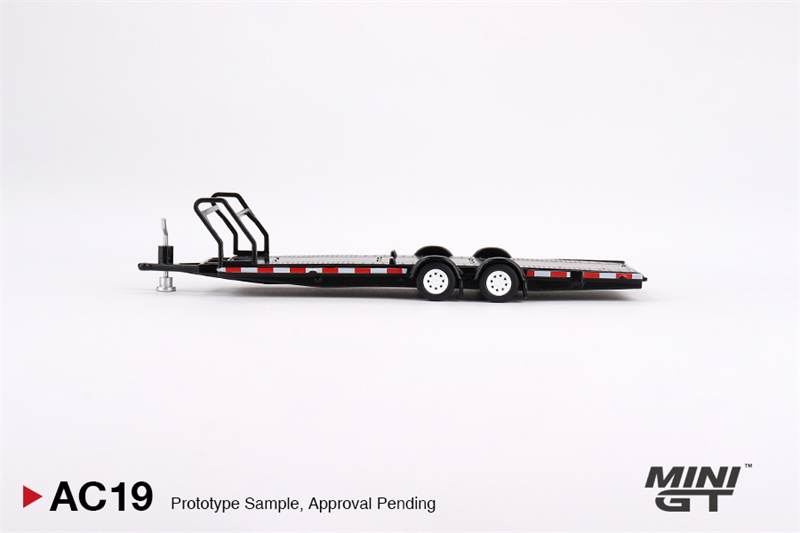 现货|拖架 Car Hauler Trailer Type B 黑 MINIGT 1/64 拖车模型 - 图1